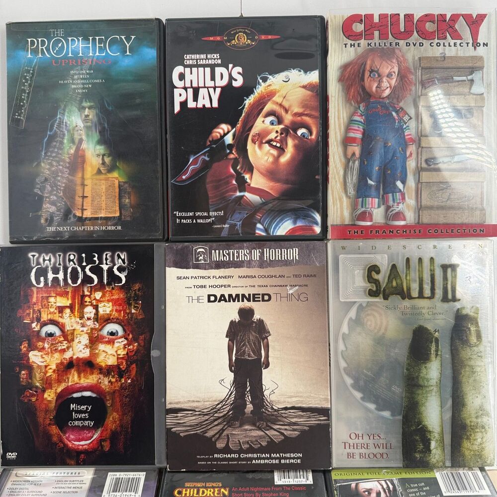 Horror DVD Lot (6 Movies) | Chucky, Child’s Play, Saw II, Thirteen Ghosts